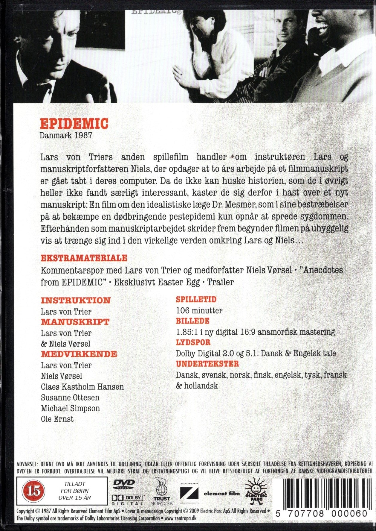 Epidemic – Epidemia (Tanska 1987) DVD KÄYTETTY