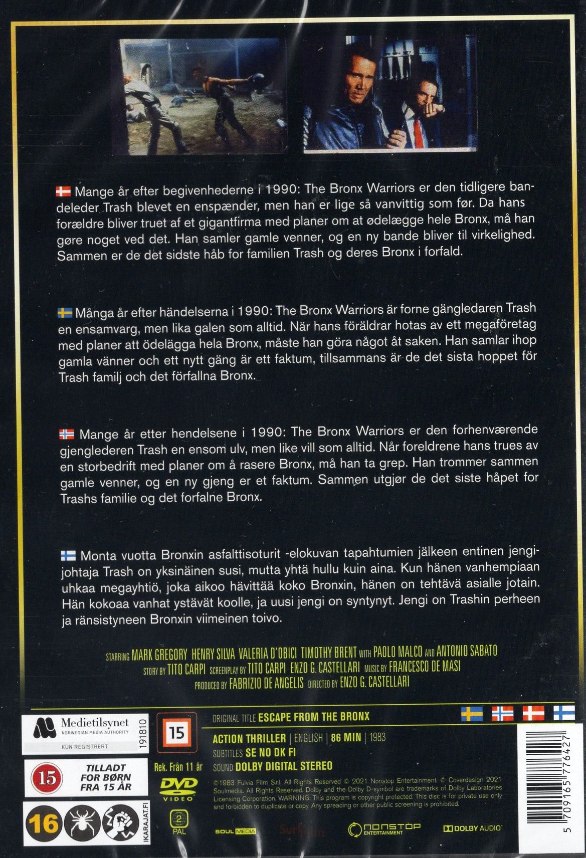 Escape from the Bronx (Italia 1983) DVD