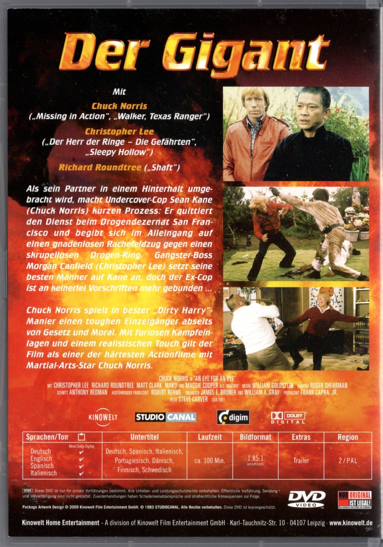 Eye for an Eye – Silmä silmästä (USA 1981) DVD KÄYTETTY