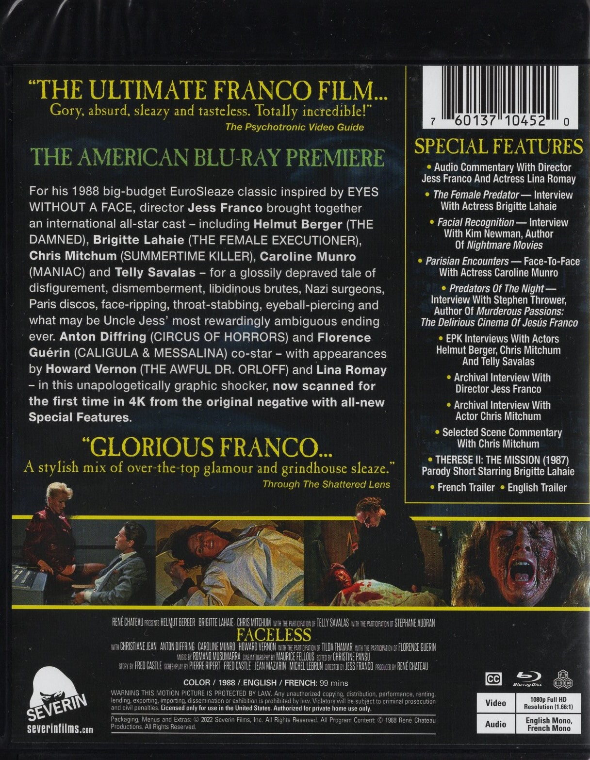 Faceless (Ranska 1987) BD