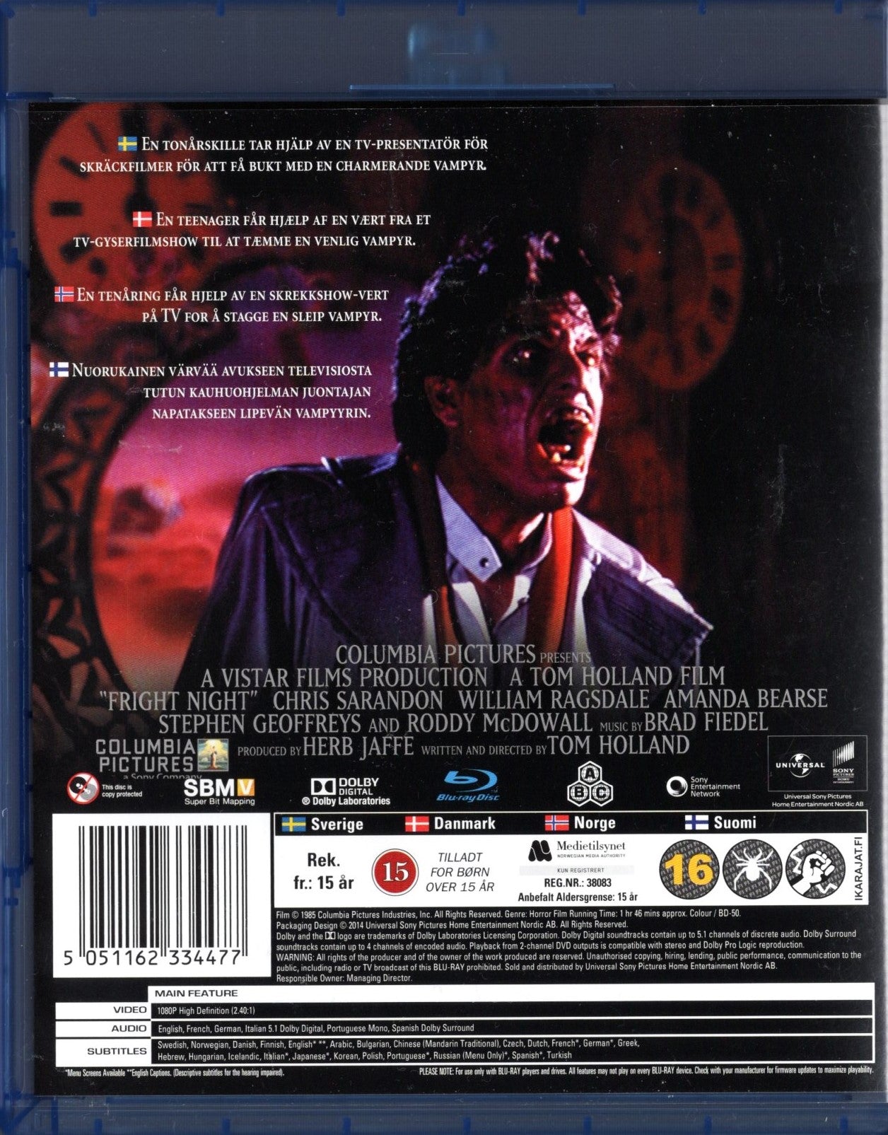 Fright Night – Kauhun yö (USA 1985) BD KÄYTETTY