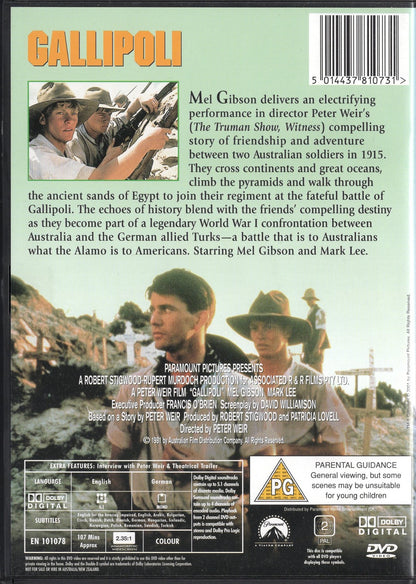 Gallipoli (Australia 1981) DVD KÄYTETTY