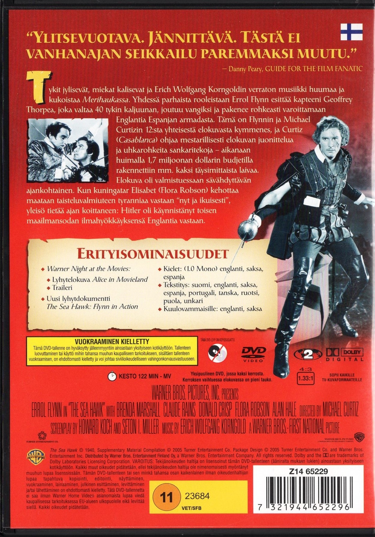 Sea Hawk - Merihaukka (1940) DVD KÄYTETTY