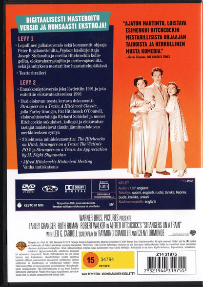 Strangers on a Train - Muukalaisia junassa (1951) DVD KÄYTETTY