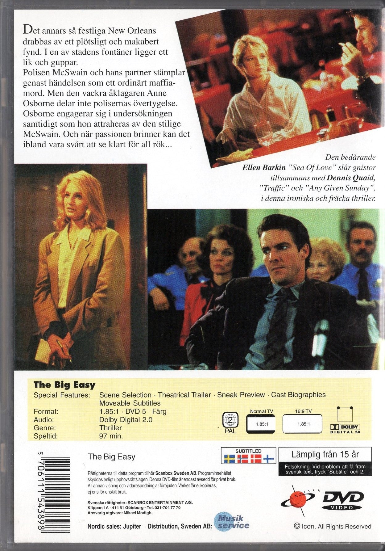 Big Easy (1986) DVD KÄYTETTY