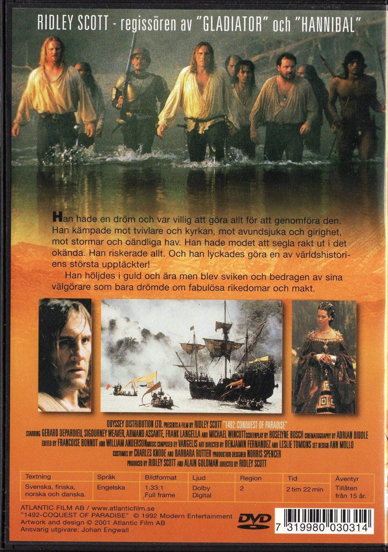 1492: Conquest of Paradise / 1492 – paratiisin valloitus (1992) DVD KÄYTETTY