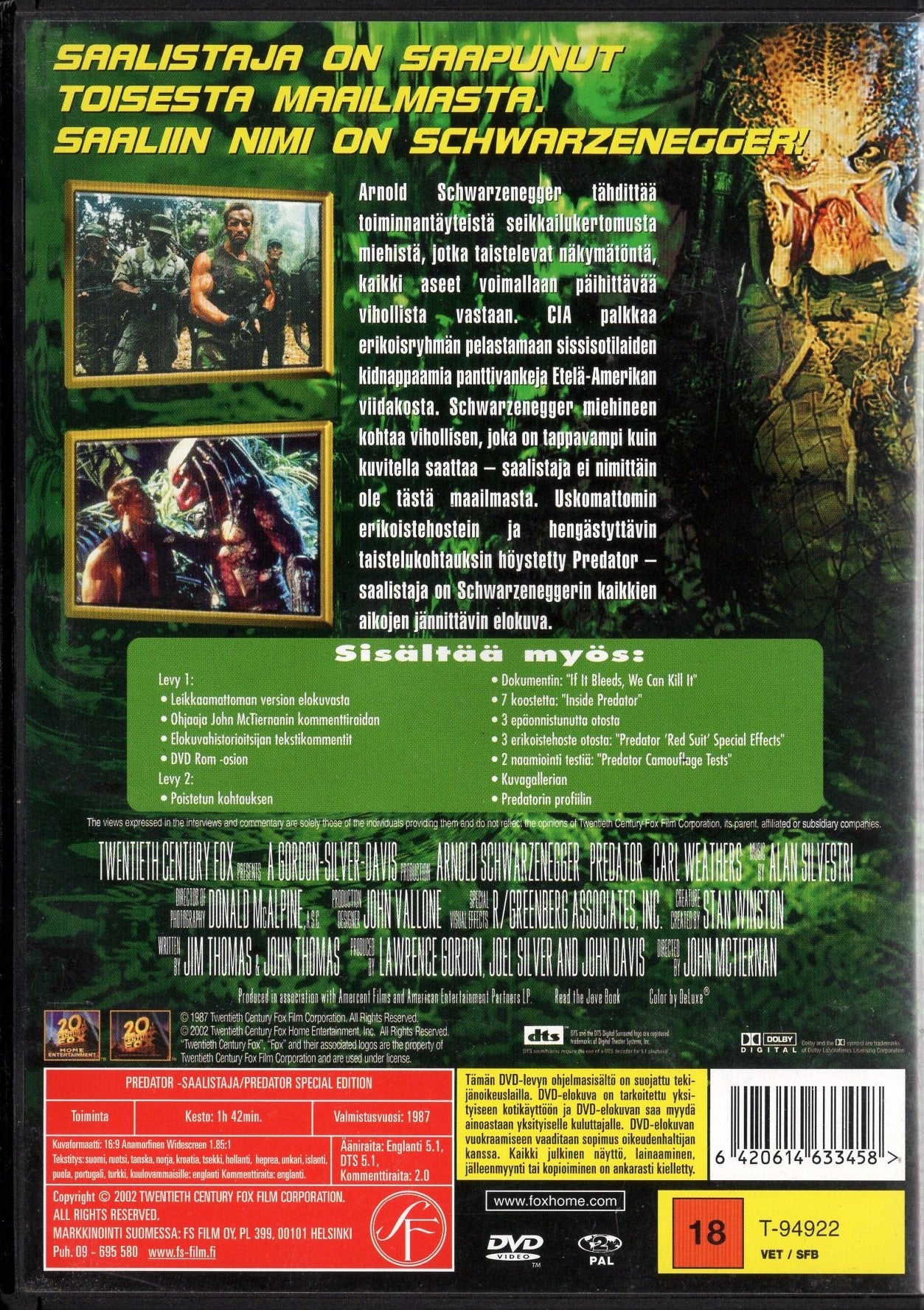 Predator – Saalistaja (1987) DVD KÄYTETTY