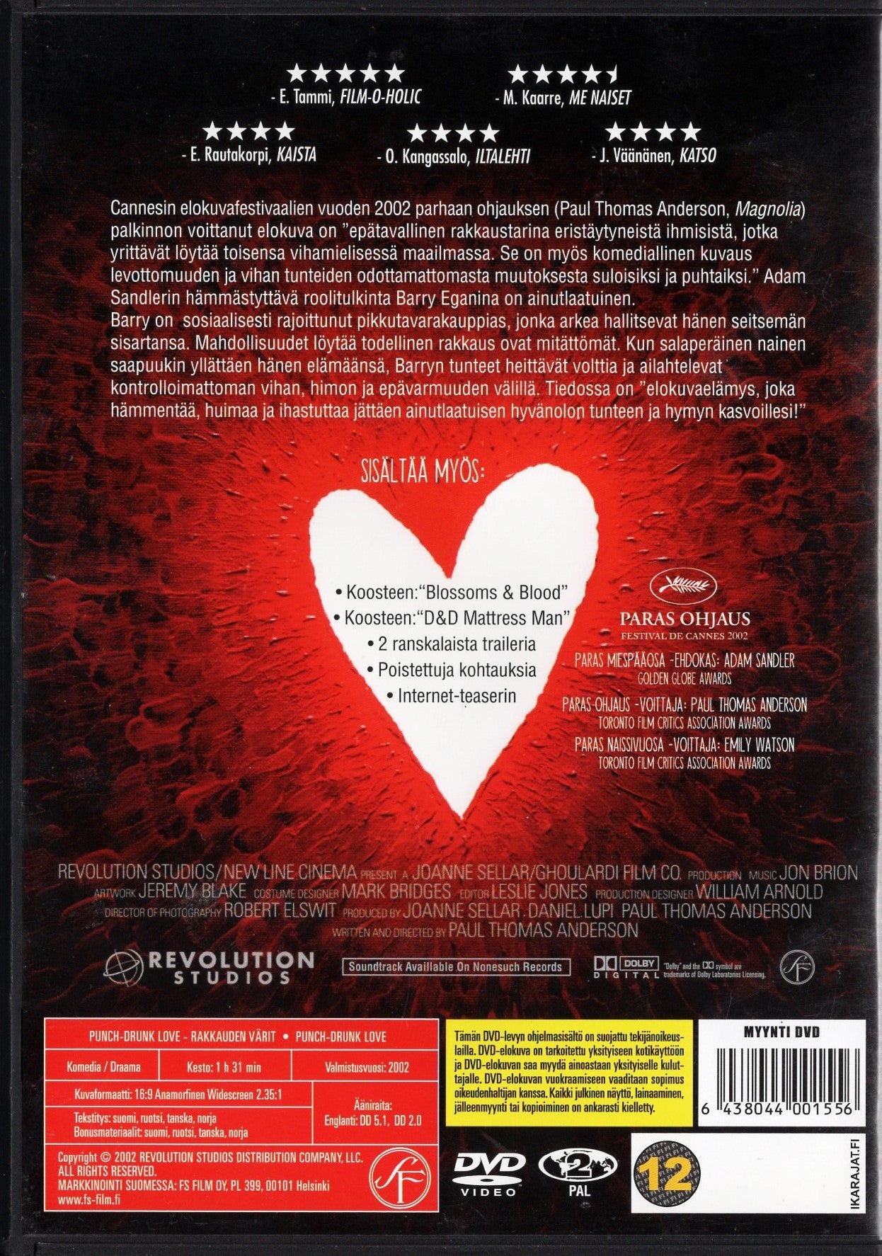 Punch-Drunk Love - Rakkauden värit (2002) DVD KÄYTETTY