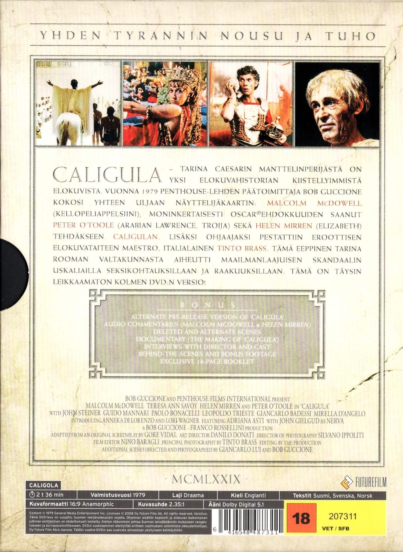 Caligula (1979) 3-Disc Imperial Edition - DVD KÄYTETTY
