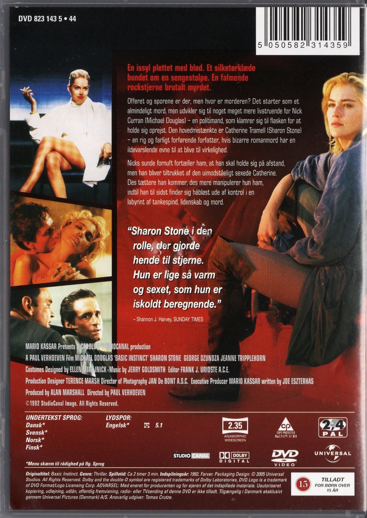 Basic Instinct (1992) DVD KÄYTETTY