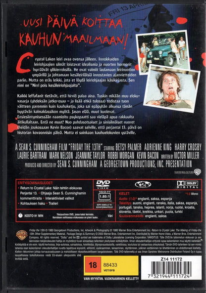 Friday the 13th - Perjantai 13. (USA 1980) DVD KÄYTETTY