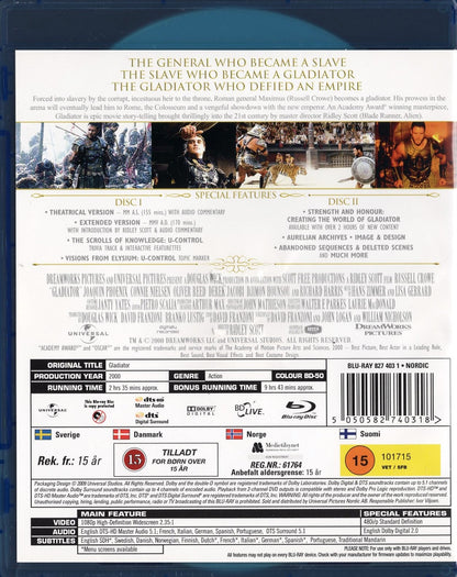 Gladiator (2000) BD KÄYTETTY