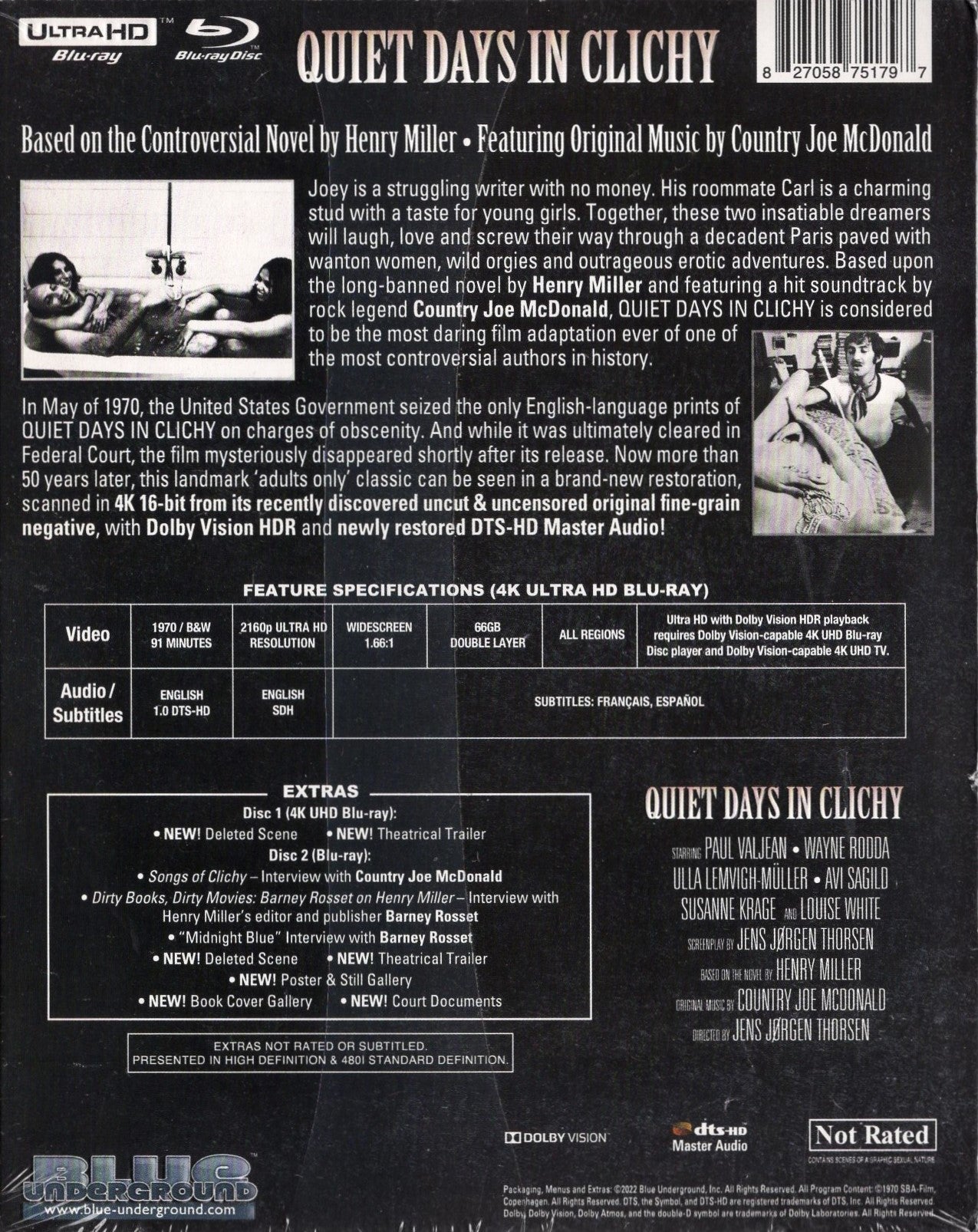 Quiet Days in Clichy (1970) 4K UHD