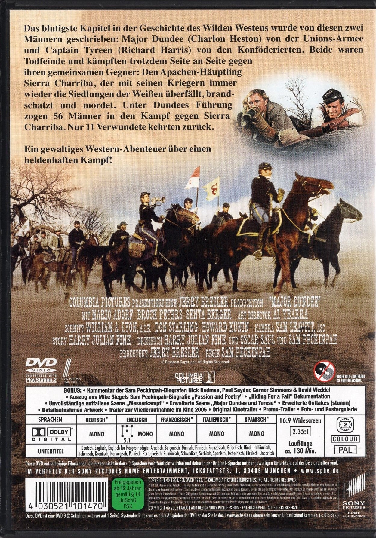 Major Dundee – Majuri Dundee (USA 1964) DVD KÄYTETTY