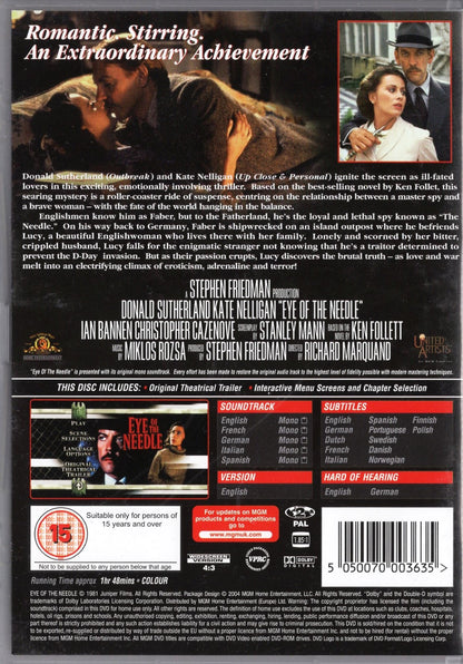 Eye of the Needle - Neulansilmä (1981) DVD KÄYTETTY