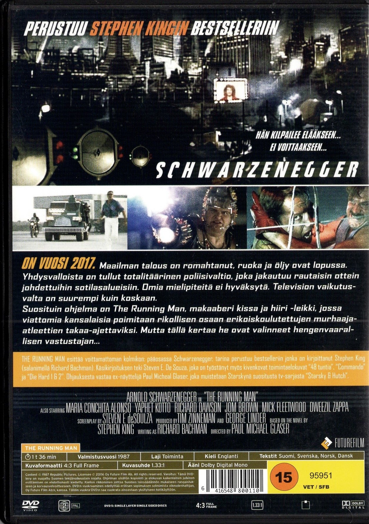 Running Man – Juokse tai kuole (USA 1987) DVD KÄYTETTY