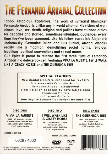 Fernando Arrabal Collection (3 Disc Limited Edition Deluxe Box Set) DVD