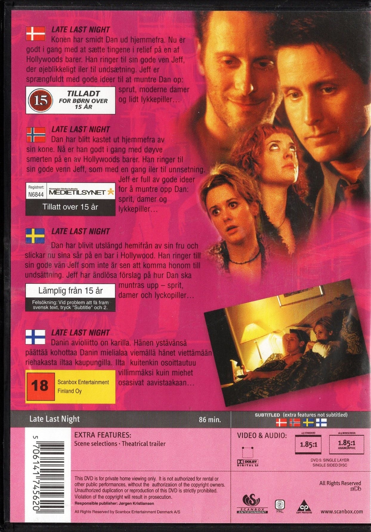 Late Last Night (1999) DVD KÄYTETTY