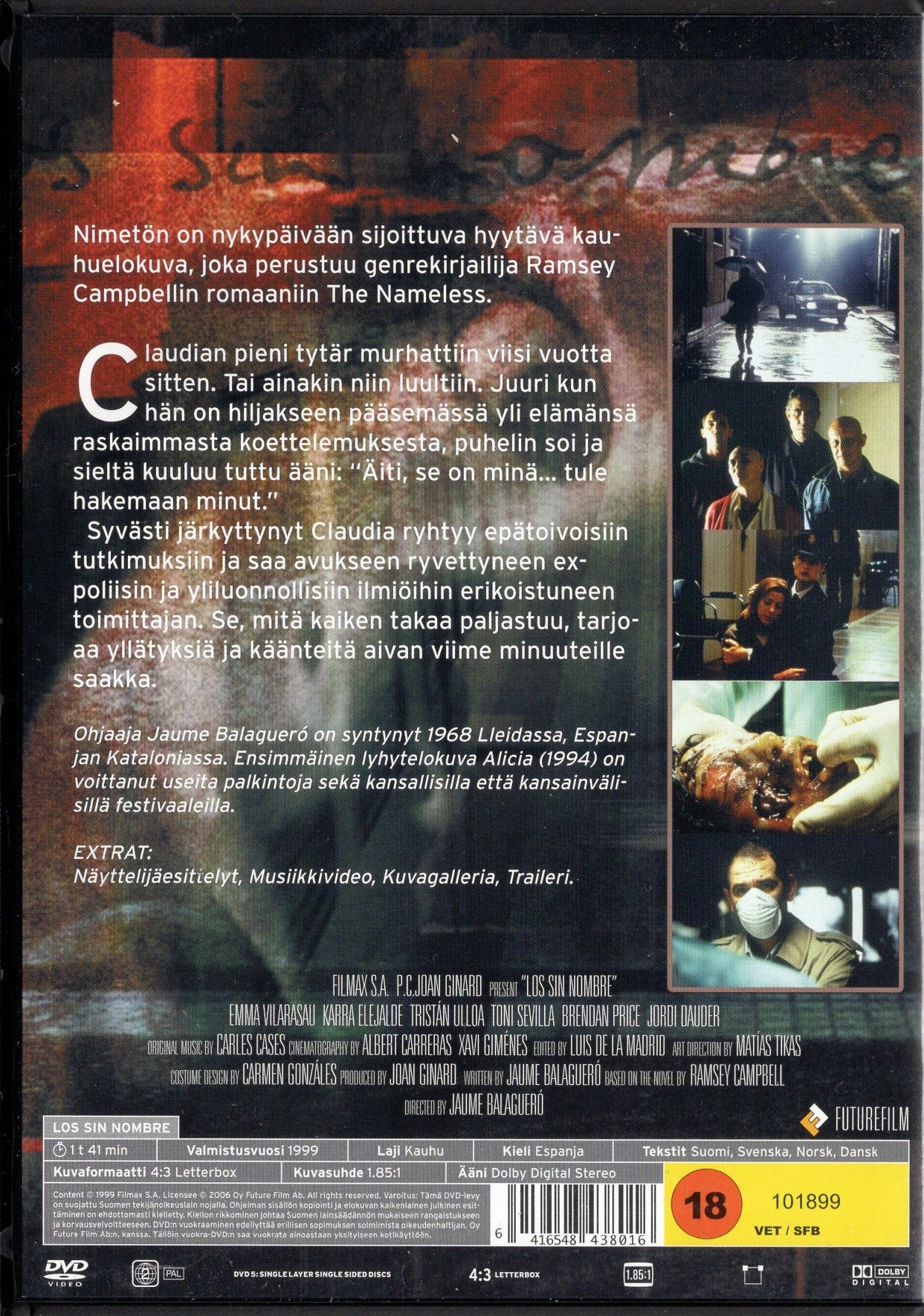 Los Sin Nombre - Nimetön (1999) DVD KÄYTETTY