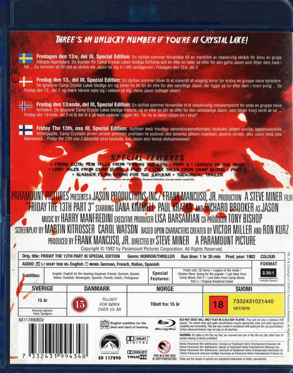Friday the 13th Part 3 (1982) BD KÄYTETTY