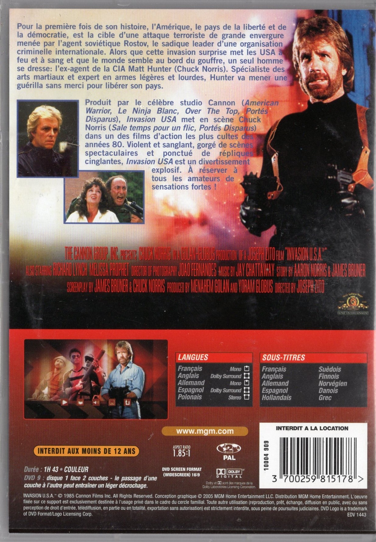 Invasion U.S.A. (1985) DVD KÄYTETTY