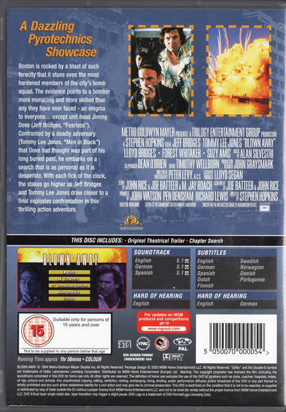 Blown Away - Räjähdyspisteessä (1994) DVD KÄYTETTY