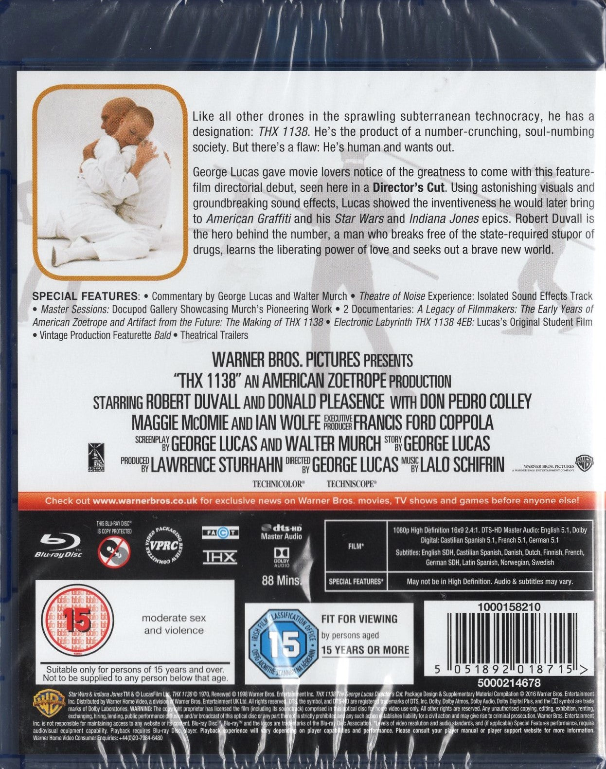 THX 1138 – The George Lucas Director's Cut (1971) BD KÄYTETTY