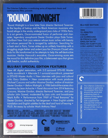 'Round Midnight (1986) BD KÄYTETTY