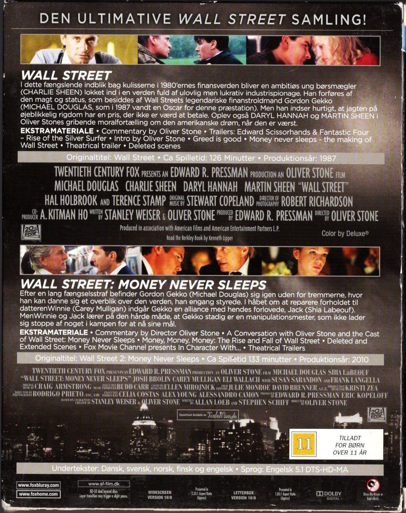 Wall Street Collection (1987 & 2010) BD KÄYTETTY