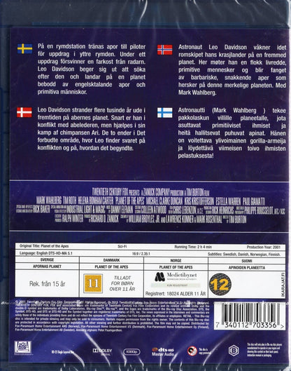 Planet of the Apes - Apinoiden planeetta (2001) BD KÄYTETTY