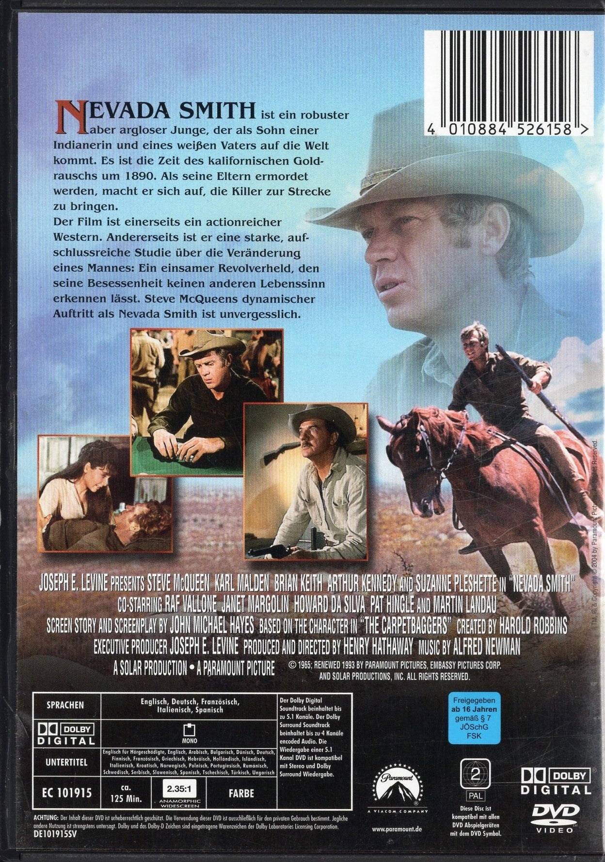 Nevada Smith (1966) DVD KÄYTETTY