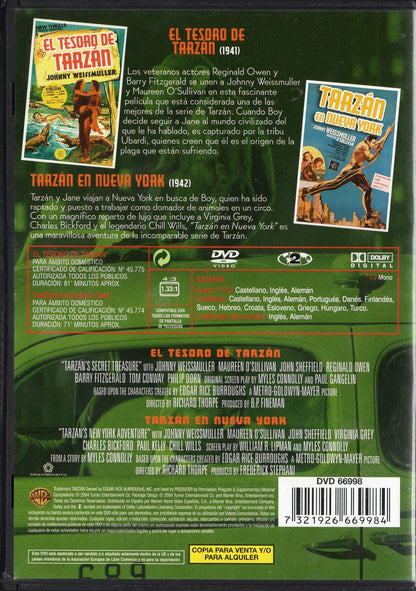 Tarzanin salainen aarre & Tarzan suurkaupungissa (1941/1942) DVD KÄYTETTY