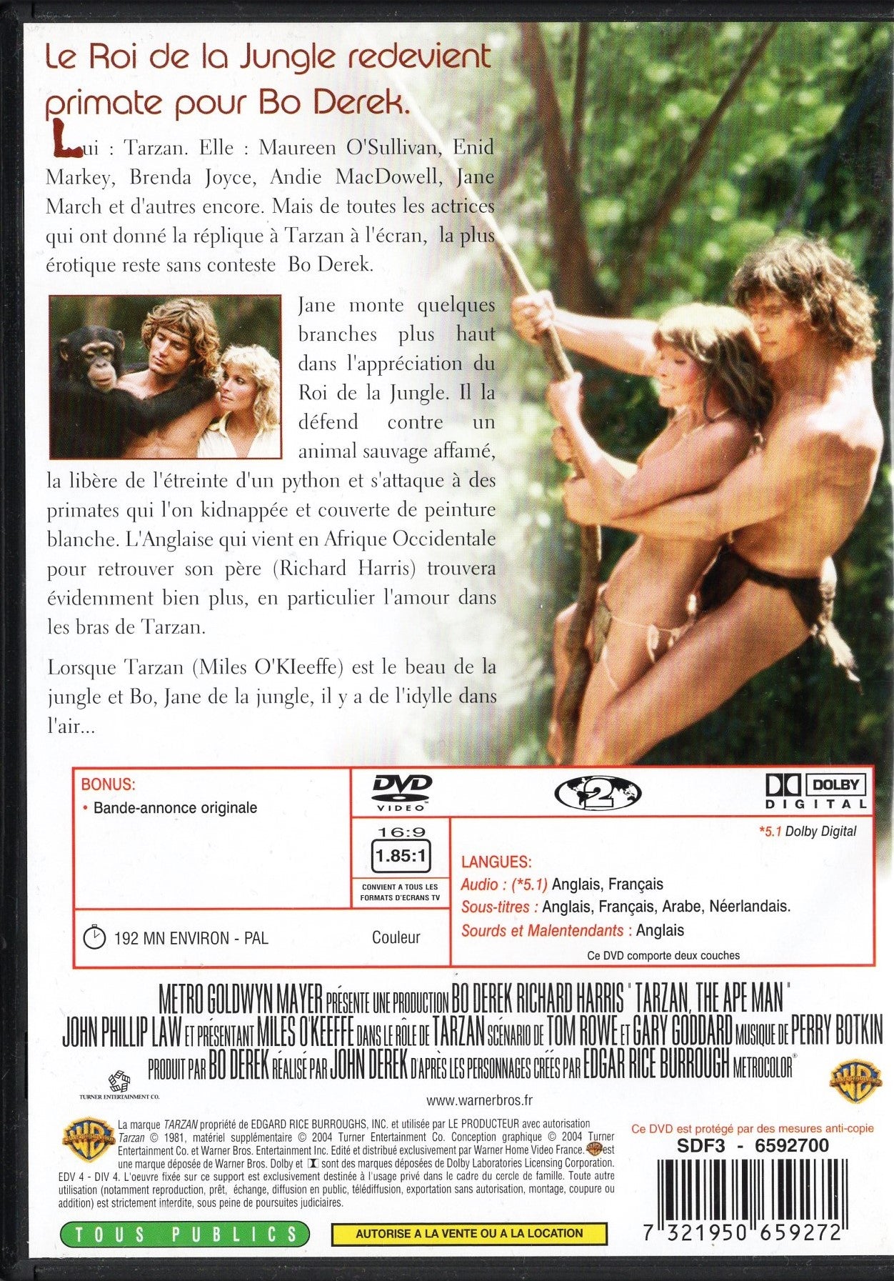 Tarzan, the Ape Man (1981) DVD KÄYTETTY