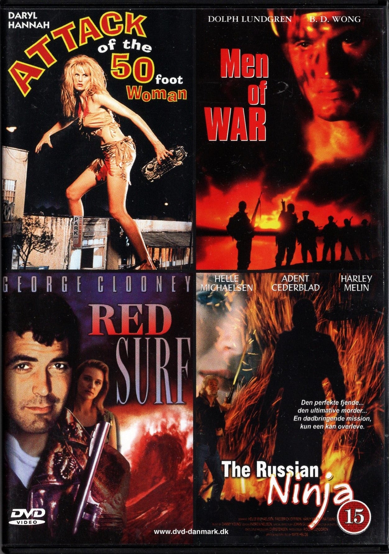 Attack of the 50 Ft. Woman / Men of War / Red Surf / Russian Ninja DVD KÄYTETTY