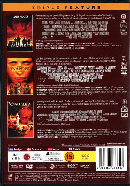 John Carpenter’s Vampires Trilogy (1998-2004) DVD KÄYTETTY