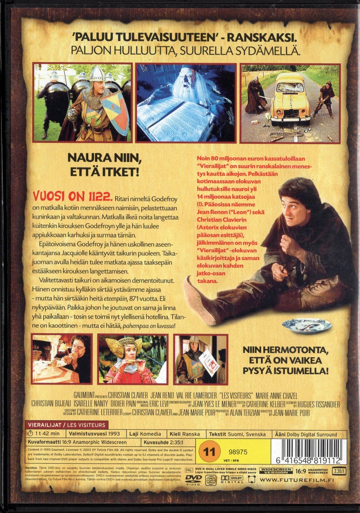 Les Visiteurs - Vierailijat (1993) DVD KÄYTETTY