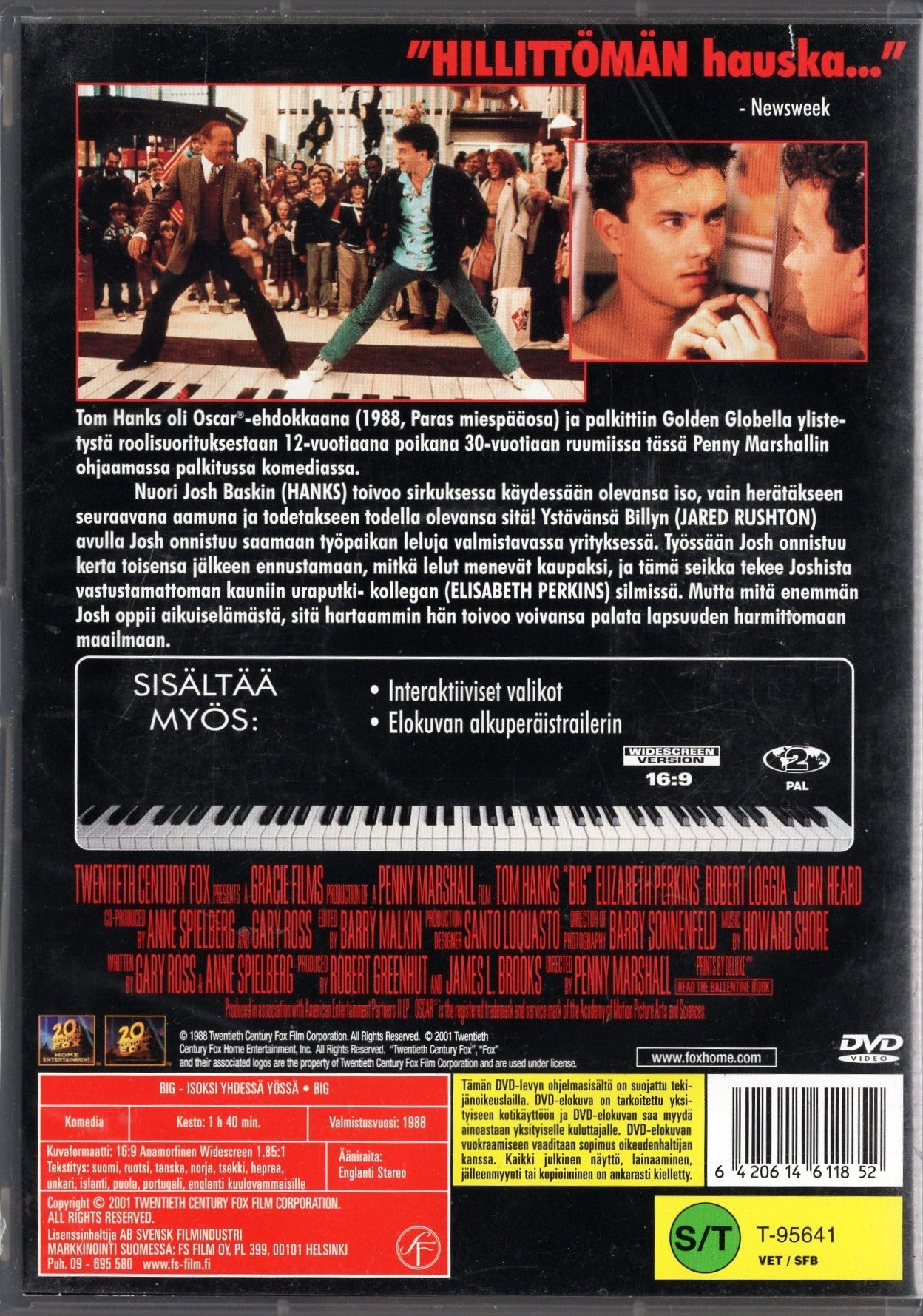 Big – Isoksi yhdessä yössä (1988) DVD KÄYTETTY