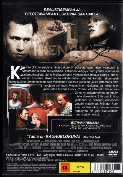 Henry: Portrait of a Serial Killer - Henry Lee Lucas sarjamurhaaja (1986) DVD KÄYTETTY