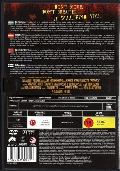 Prophecy - Pahan enne (1979) DVD KÄYTETTY