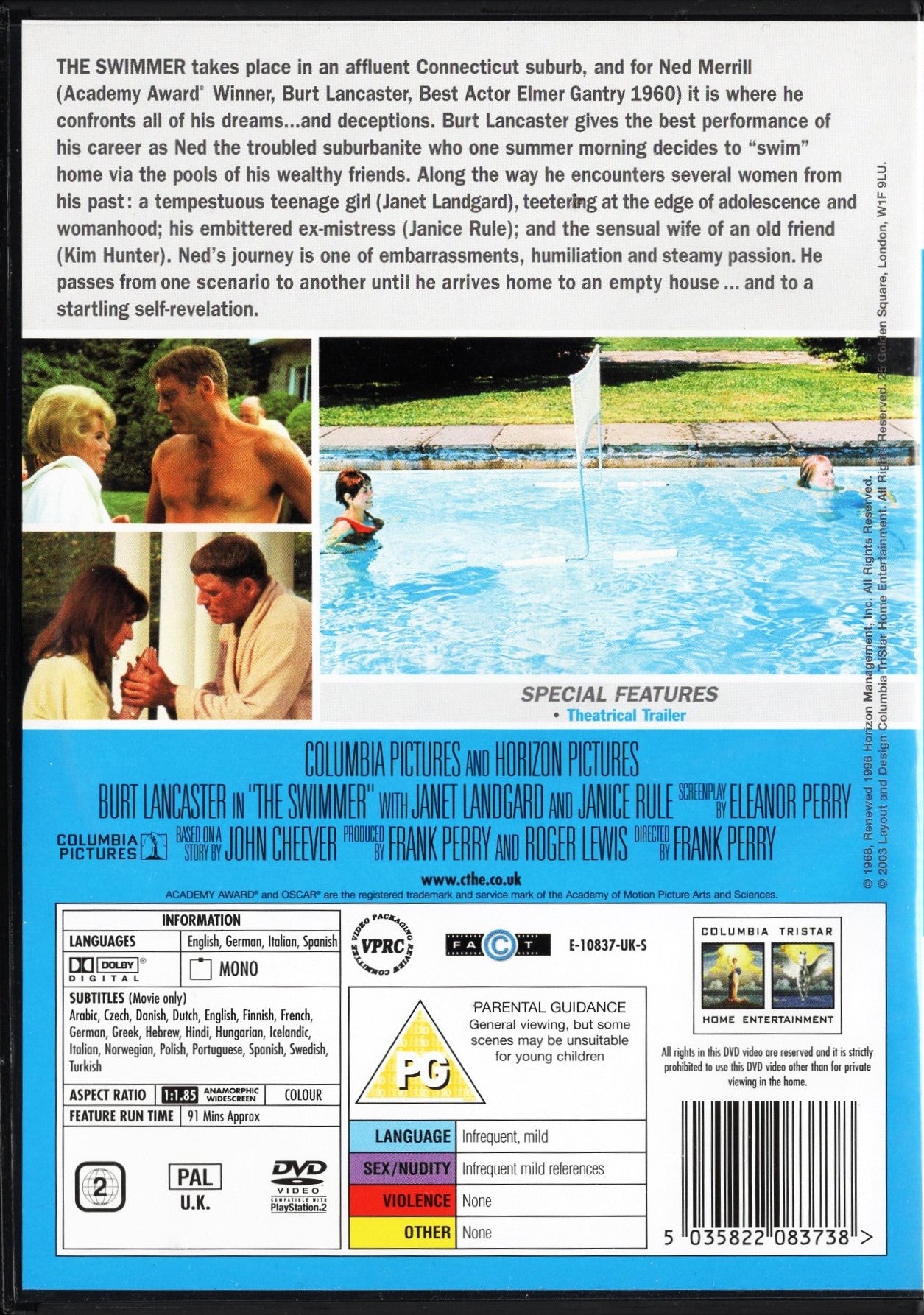 Swimmer - Heijastus (1968) DVD KÄYTETTY