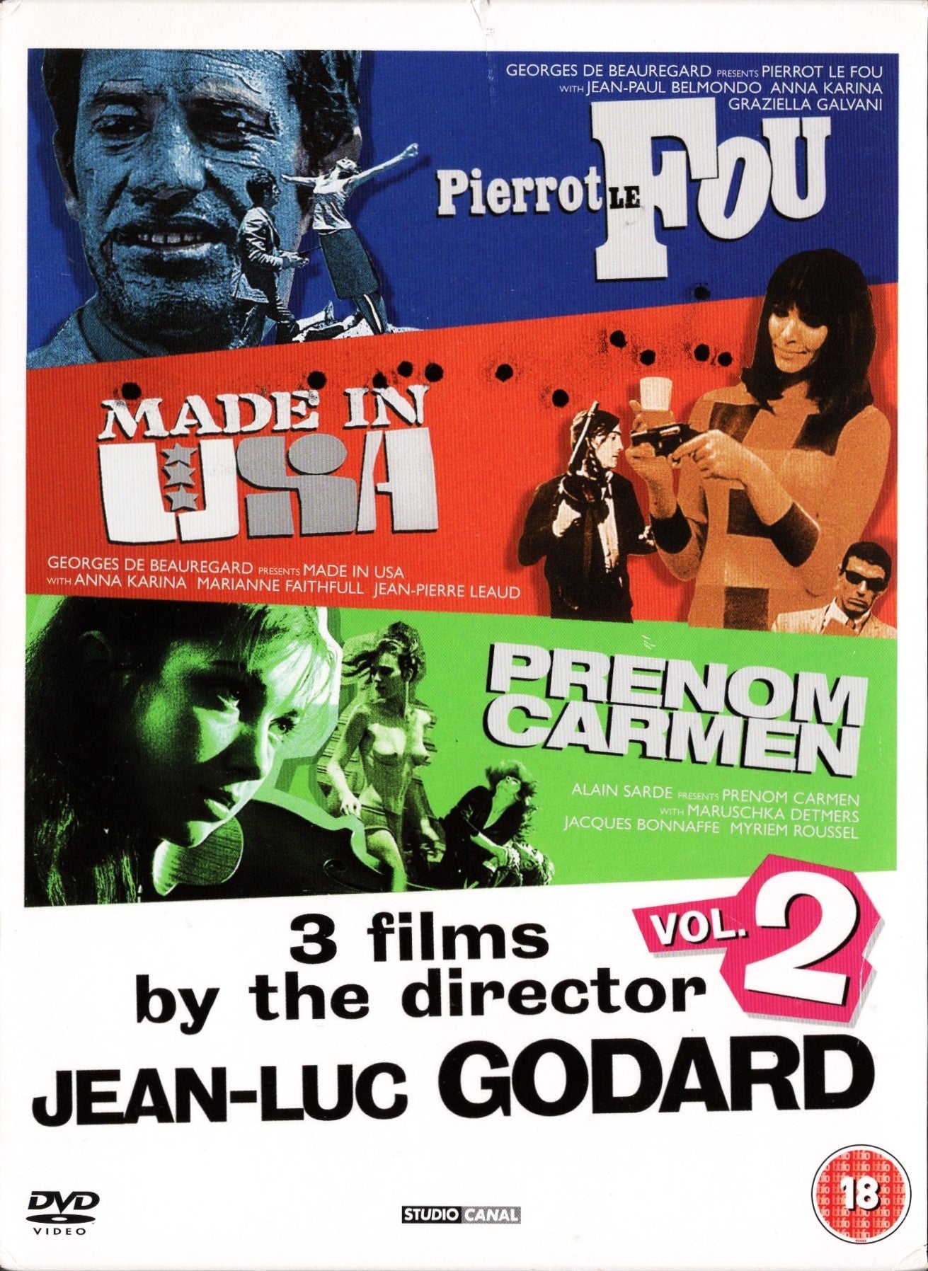3 Films by Jean-Luc Godard Vol. 2 - DVD KÄYTETTY