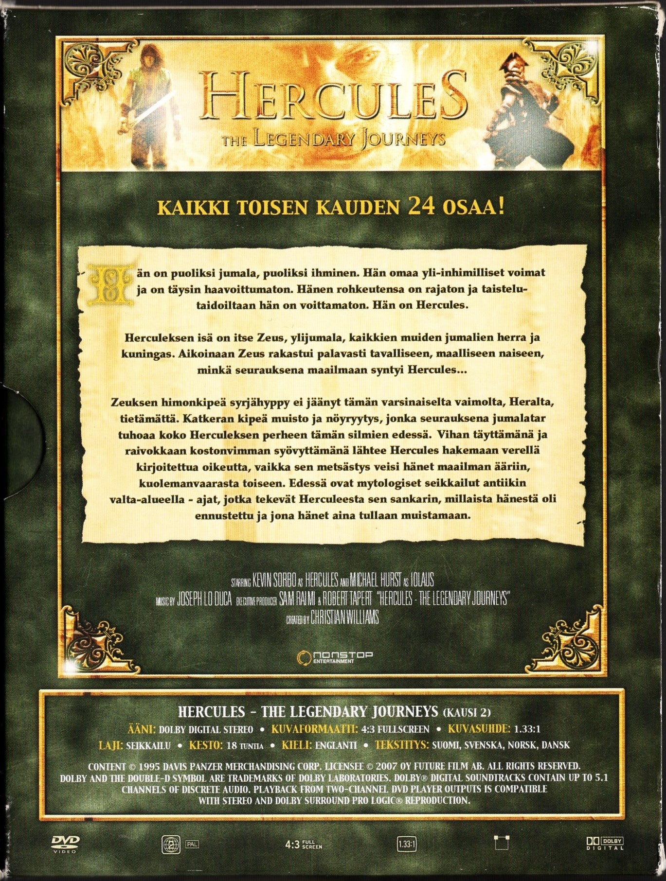 Hercules: The Legendary Journeys – 2. kausi (1995–1996) DVD KÄYTETTY