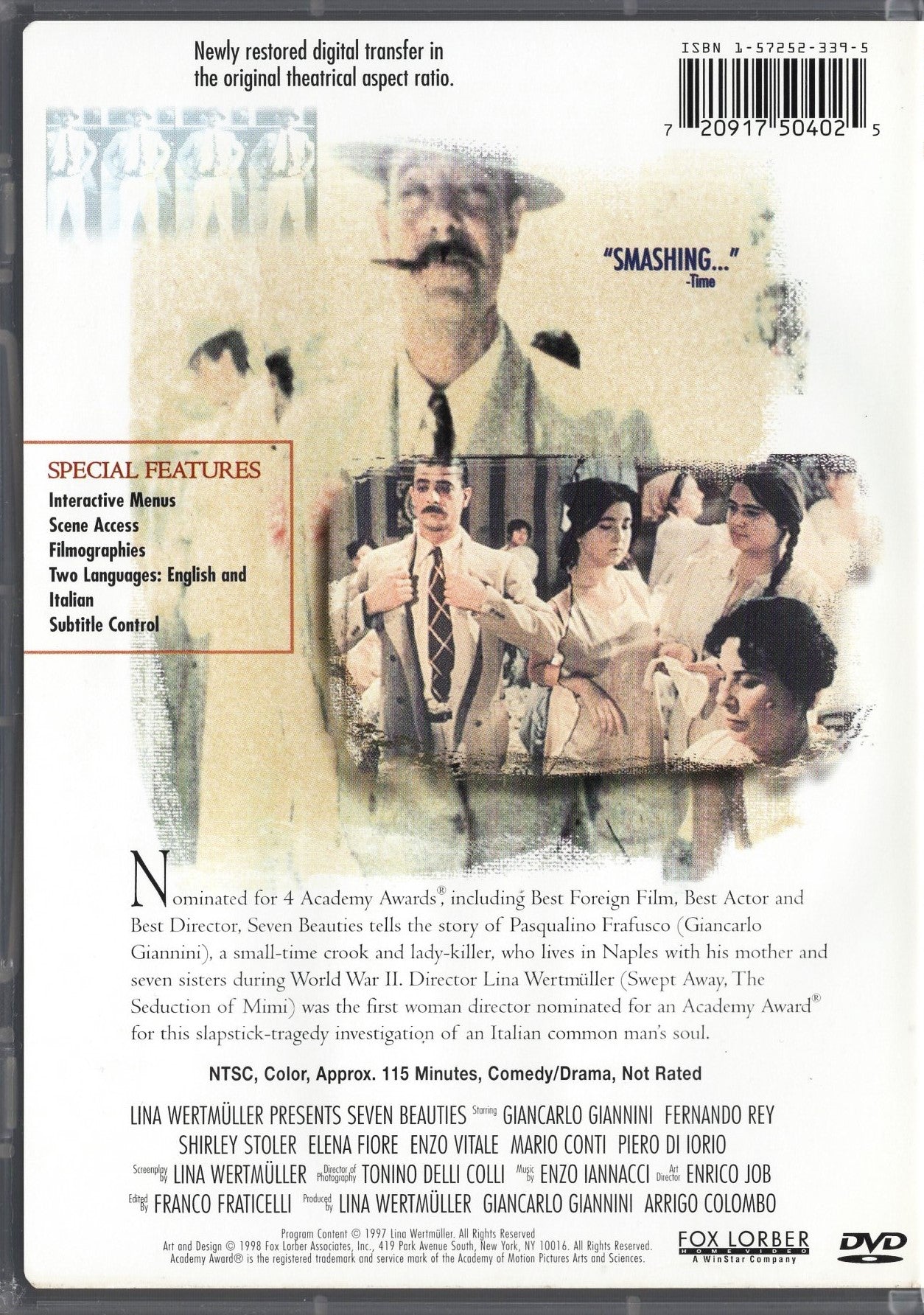 Seven Beauties (1975) DVD KÄYTETTY