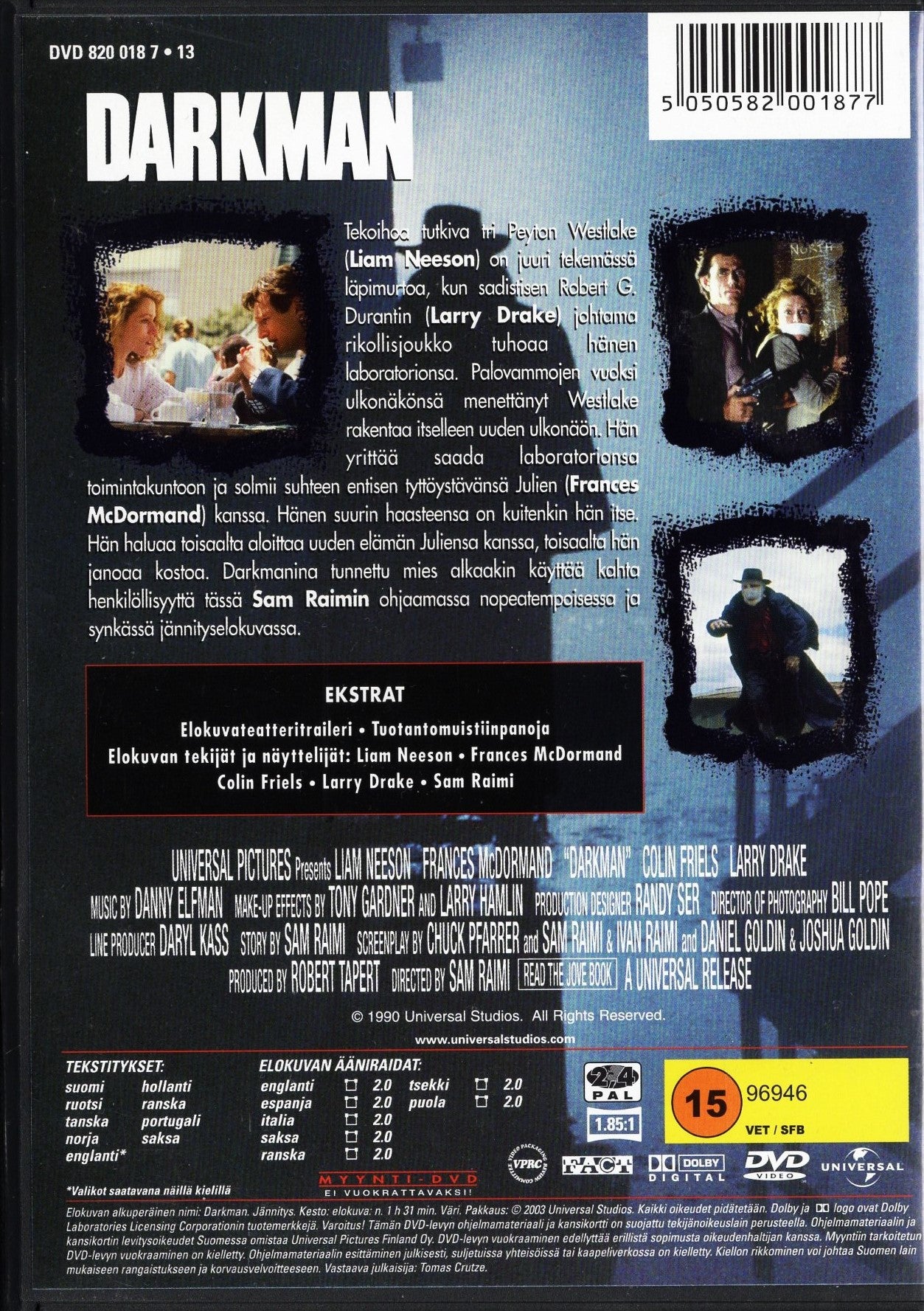Darkman (1990) DVD KÄYTETTY