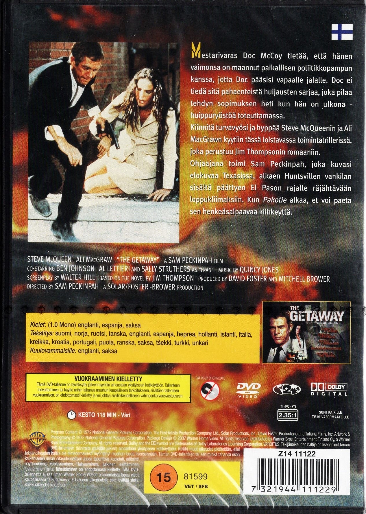 Getaway - Pakotie (1972) DVD KÄYTETTY