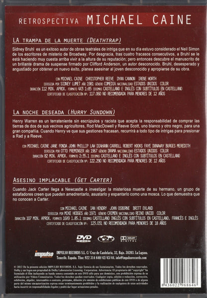 Deathtrap / Hurry Sundown / Get Carter (3 DVD) KÄYTETTY