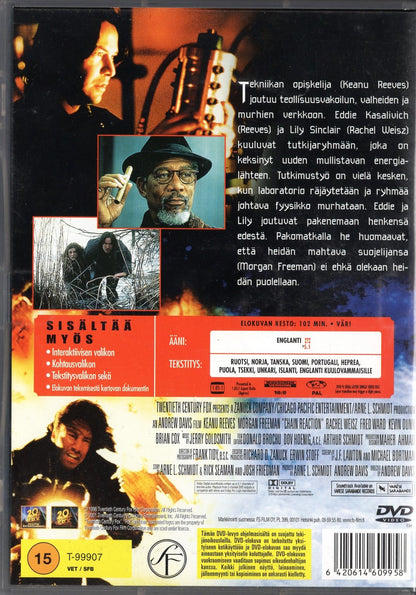 Chain Reaction - Ketjureaktio (1996) DVD KÄYTETTY
