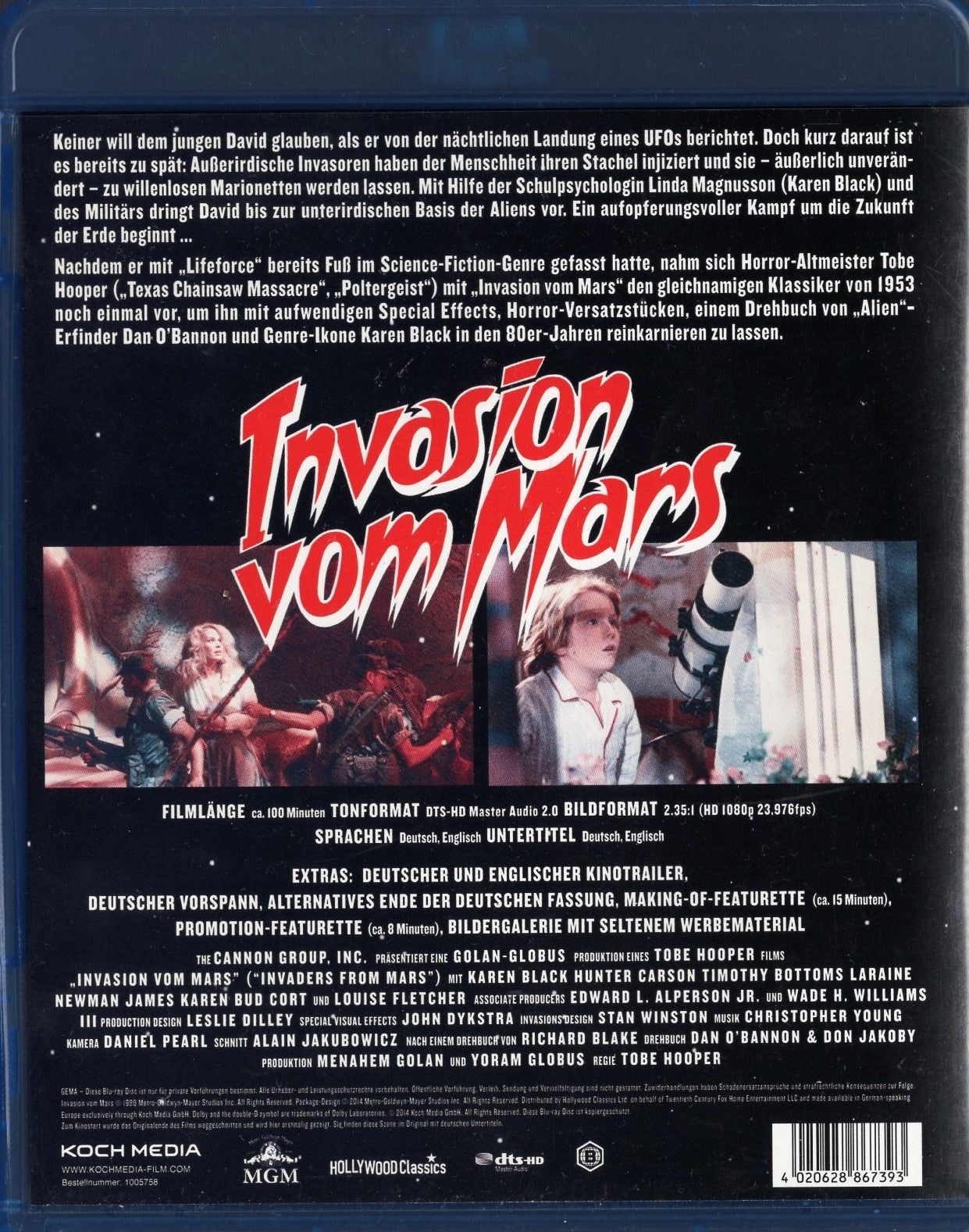 Invaders from Mars (1986) BD KÄYTETTY