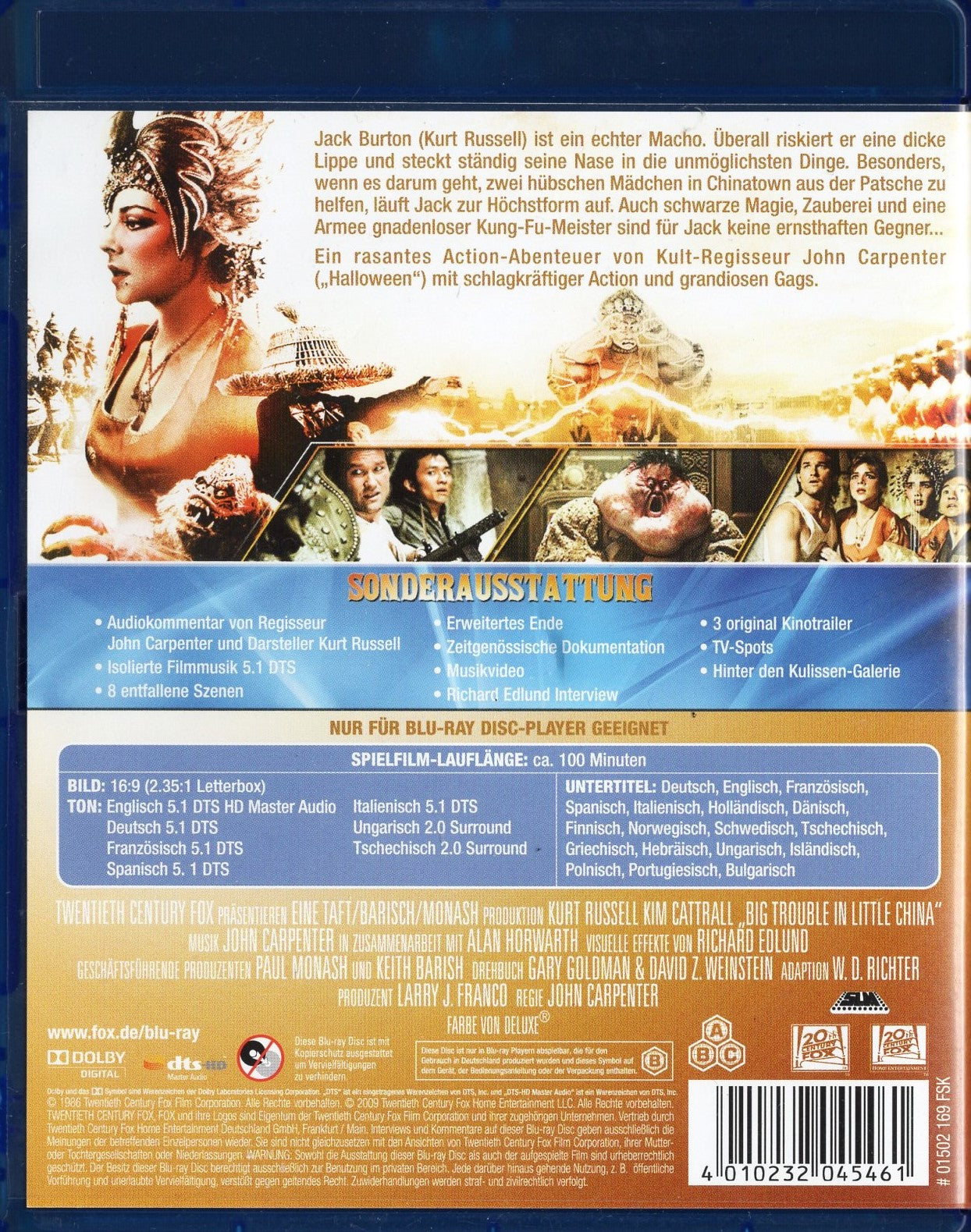 Big Trouble In Little China – Säpinää Chinatownissa (USA 1986) BD KÄYTETTY