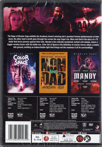 Rage of Nicolas Cage Collection DVD KÄYTETTY